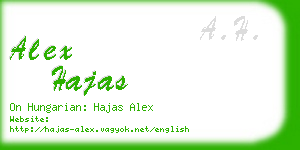 alex hajas business card